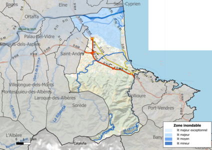 Carte des zones inondables.