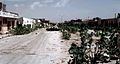 Abandoned street in Mogadishu, Somalia, that divides the warring clans' territories