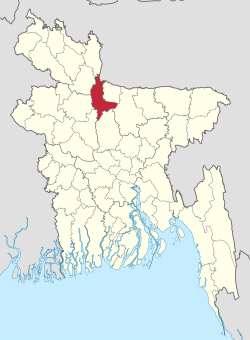 موقعیت ناحیه جمال‌پور در بنگلادش