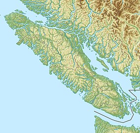 Map showing the location of Strathcona Provincial Park