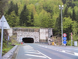Tunnel du Somport richting Spanje