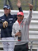 With Nico Rosberg at the 2007 British GP