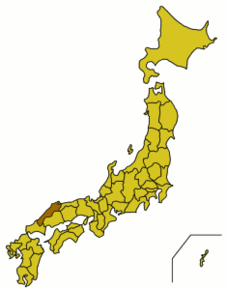 Poziția regiunii Prefectura Shimane
