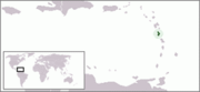 Locator map for Dominica