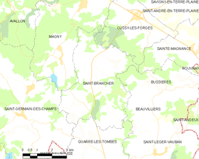 Poziția localității Saint-Brancher