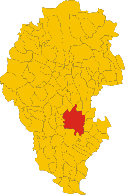 Elhelyezkedése Vicenza térképén