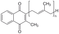 Deutsch: Struktur von Menachinon English: Structure of menaquinone