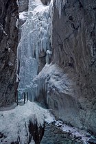 Frozen waterfall at Garmisch-Partenkirchen