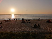 Puesta del sol en Viña del Mar.