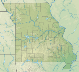 Location of Smithville Lake in Missouri, USA.