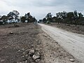 Zone d'appui avec piste et point d'eau (citerne métallique 30 000 litres) aux Bélugues, Forêt Domaniale de la Colle du Rouet, Le Muy, Var en 2006.