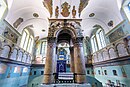 Interior of the Łańcut Synagogue, a testament to Poland’s rich Jewish heritage.