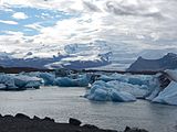 Ledene gore v laguni Jökulsárlón pod ledenikom Vätnajökull