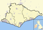 Localização de Brighton na Inglaterra