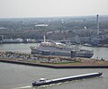 Le ss Rotterdam devenu hôtel amarré à Rotterdam.