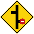 Stacked crossroad junctions, no entry on first junction on the right