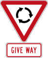 Give Way at Roundabout (give way to vehicles coming from the right)