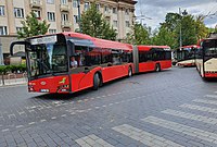 Solaris Urbino 18 bus and Škoda 26Tr Solaris trolleybuses fl-Vilnius