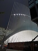 WTC Transportation Hub at night in 2016