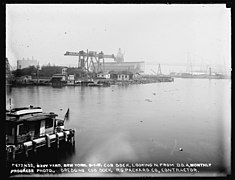 Cob Dock, Looking North from Dry Dock 4, Monthly Progress Photo, Dredging Cob Dock, R. G. Packard Company, Contractor - DPLA - b44d32ecb1f59976c51df9832816979f.jpg