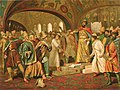 Iwan III. zerreißt die Urkunde des Khans