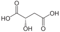 Deutsch: Struktur von L-Äpfelsäure English: Structure of L-Malic acid