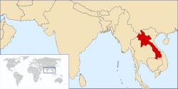 Localización de Laos