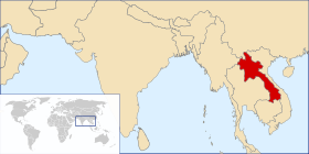 Localização de Laos