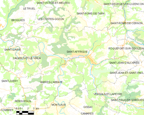Poziția localității Saint-Affrique
