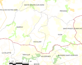 Mapa obce Vigoulant