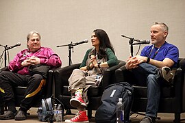Mike Pollock, Colleen O'Shaughnessey & Roger Craig Smith (53607332803).jpg