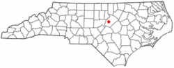 Location of Cary shown within North Carolina