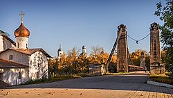 Chain bridge, Ostrov, Ostrovsky District