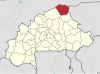 Localisation de la province de l’Oudalan au Burkina Faso.