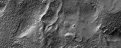 Close-up of Glacial Flow Features in Cruls Crater, HiRISE, Mars Reconnaissance Orbiter