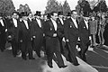 Image 22Adnan Menderes, İsmet İnönü, and the other members of the Parliament wearing a white tie and top hat. (from Culture of Turkey)