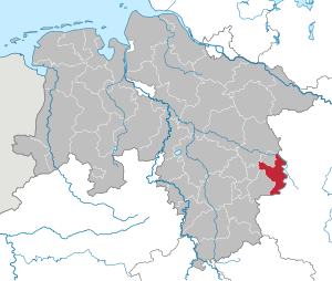 Li position de Subdistrict Helmstedt in Infra Saxonia