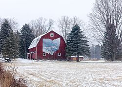 Bicentennial barn west of Holland on State Route 2
