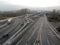 Verkehrsumlegung auf unterstromige Brücke im November 2017