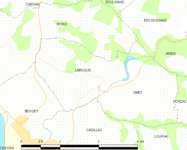 Mapa obce Laroque