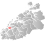 Sula markert med rødt på fylkeskartet