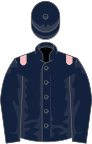 Dark blue, pink epaulets