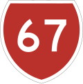 State Highway 67 marker