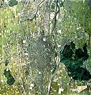 Takefu vuoden 1975 ilmakuvassa