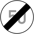 End of the maximum speed limit