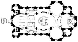 Planta de la Basílica de Vierzehnheiligen (1743-1753), de Balthasar Neumann