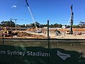 Die Baustelle des Western Sydney Stadium im September 2017