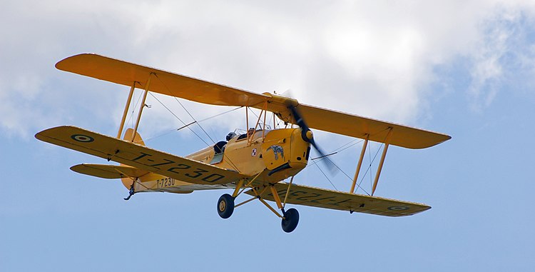 Биплан Tiger Moth производства британской компании De Havilland