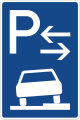 Zeichen 315-58 Parken halb auf Gehwegen in Fahrtrichtung rechts (Mitte)