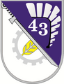 Oznaka rozpoznawcza 43 WOG na mundur wyjściowy (wzór: 2015).